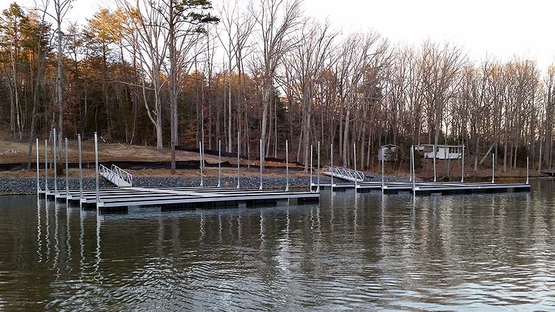 Floating Docks on Lake Wylie